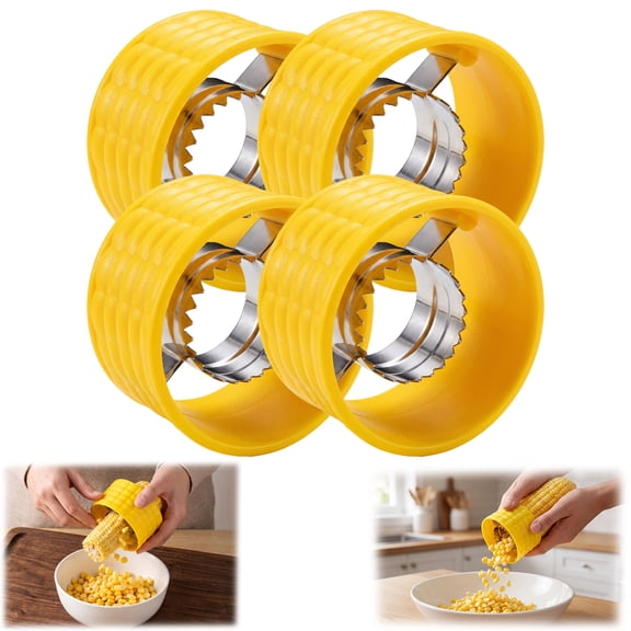 Corn Peeler for Corn on the Cob, Corn Cob Stripper Tool, Corn Stripper with Non-Slip Handle for BBQ Kitchen(4PCS)