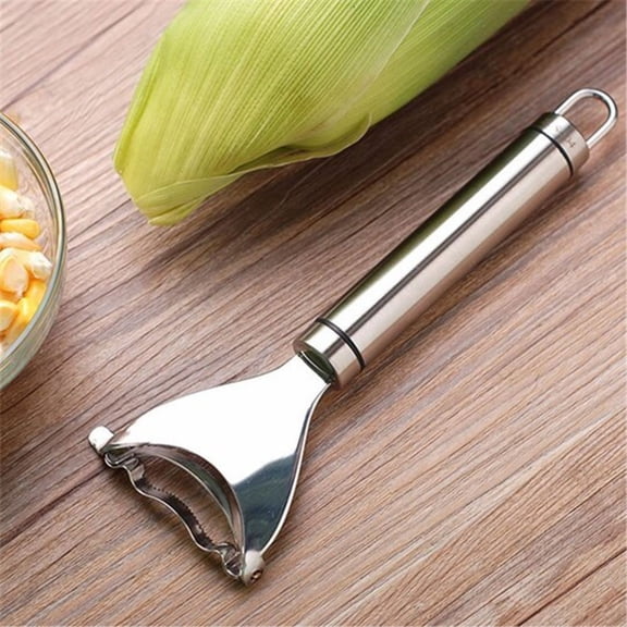 Corn Peeler for Kitchen High- Stainless Steel Corn Cutter for Effortless Kernel Removal Home Cooking Tool, 7.09×2.56 inch, Silver