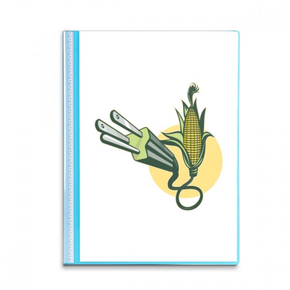 Corn Plug Cable Charging Cable Pattern Book Sheet Protectors Portfolio Binder Folder