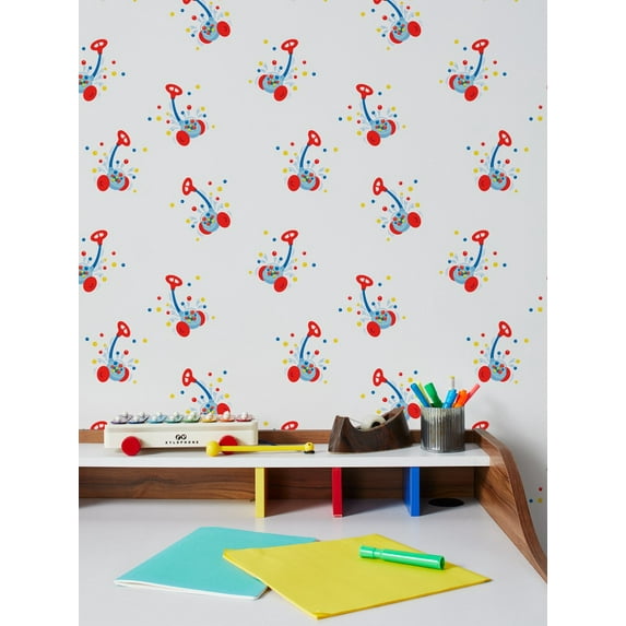 Corn Popper Removable Vinyl Wallpaper By Fisher-Price - White