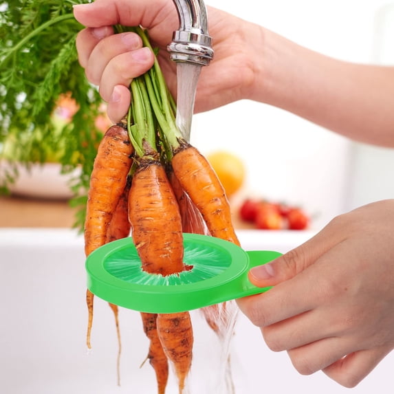 Corn Silk Remover Brush â 4.9" Fruit & Vegetable Cleaner for Corn, Potatoes & Carrots â Portable Manual Washer with Ergonomic Grip â Kitchen Cleaning Tool(Green)