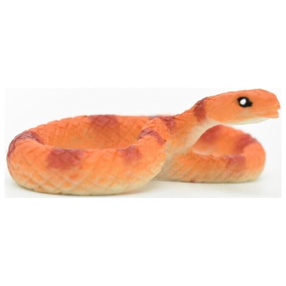 Corn Snake Toy, Realistic Plastic Replica, Orange and Red Model 2" CWG230 B306