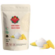 Corn Starch 200g / 7.05 oz | Maize Starch | Best for Gravy sauce thickener | Non GMO | Vegan | No Preservatives Added | Supplied in Reusable Zip Sealed Pacakging