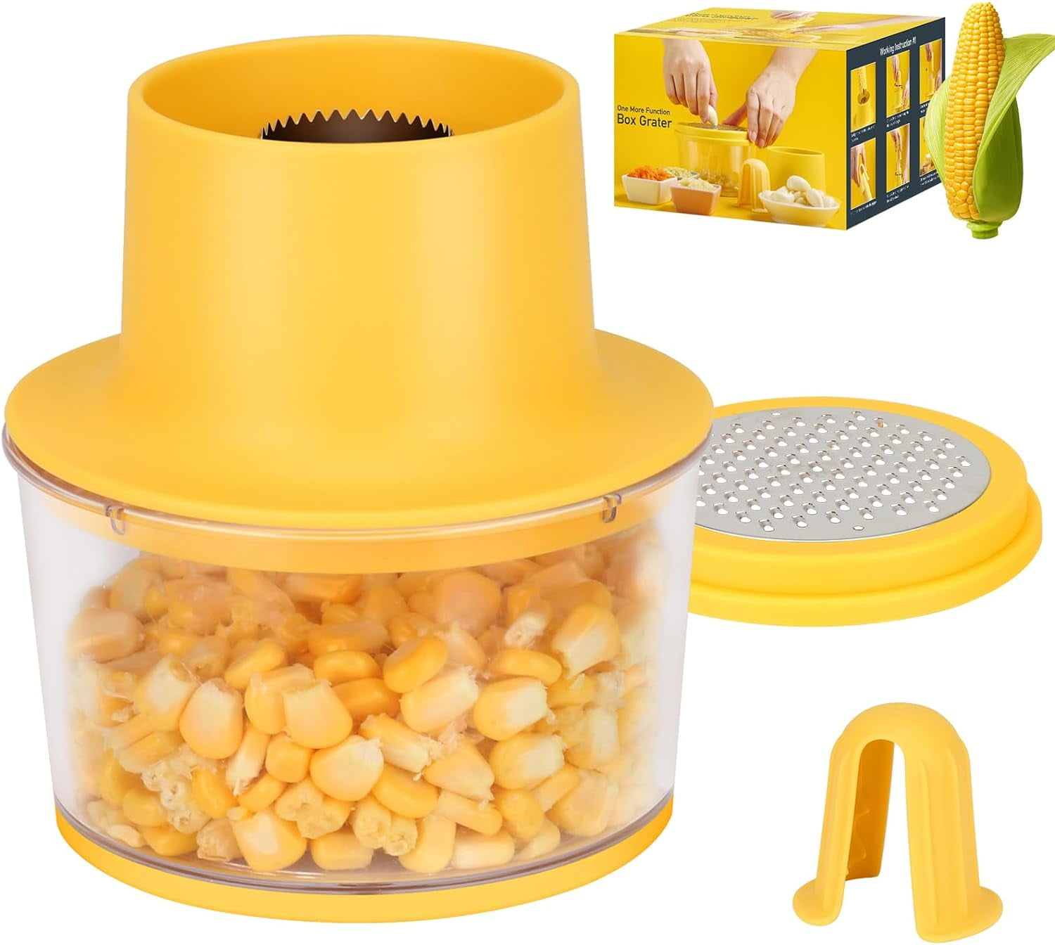 Corn Stripper, Corn Peeler, Corn Kernels Remover & Cutter, Cob
