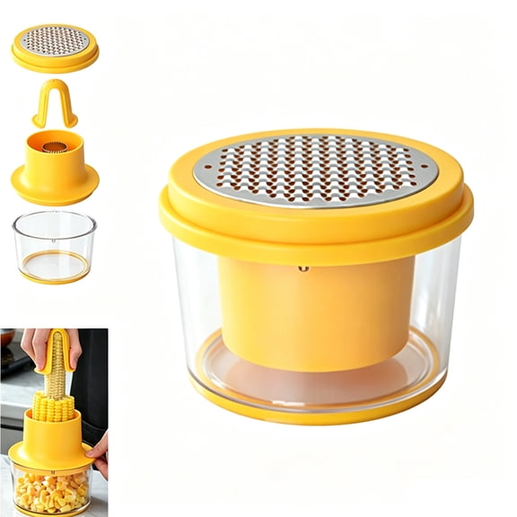 JOWNEEL Corn Stripper, Corn Peeler, Kernels Remover & Cutter, Cob Stripping Tool and Ginger Grater