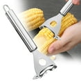 thumbnail image 1 of Corn Stripper Cutter With Hanging Hole Corn Planer Corn Cob Stripper Tool Good Grip Corn Prep Peeler Cob Corn Remover Kitchen/ Stainless Steel Corn Scraper, 1 of 6