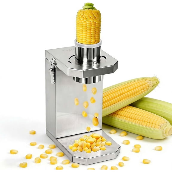 Corn Stripper Machine, Electric Corn Kernel Remover - 6.5cm Chute & Stainless Steel Design, Quick Threshing For Ra-w & Cooked Corn, For Restaurants & Home Kitchens