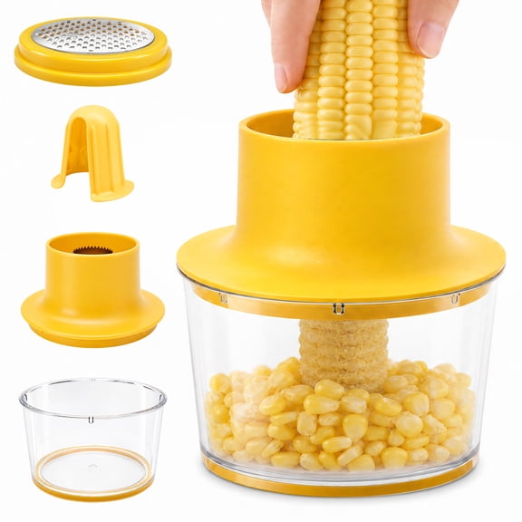 Corn Stripper with Detachable Grater Cup Nonslip Corn Cob Stripper Tool Corn Peeler