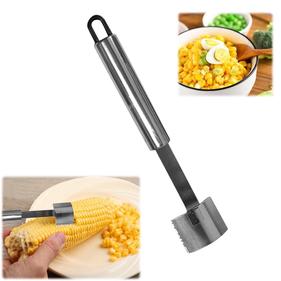 Corn Stripper with Hand Crank Manual Cob Cutter Shaver Kernel Remover Heavy Duty Non Slip Base Kitchen Tool for Summer BBQ Grilling Sweet Corn