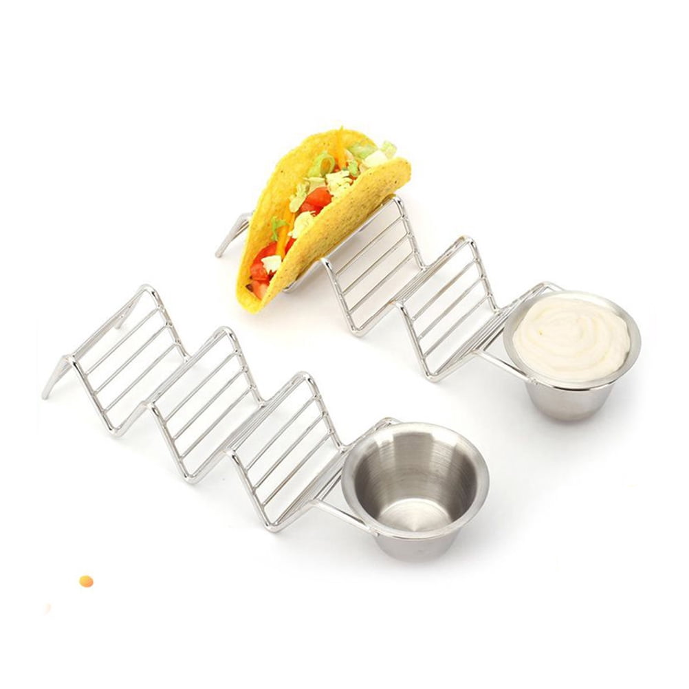 ULTNICE Taco Holder Pancake Rack Camping Barbecues Silver 304 Stainless ...