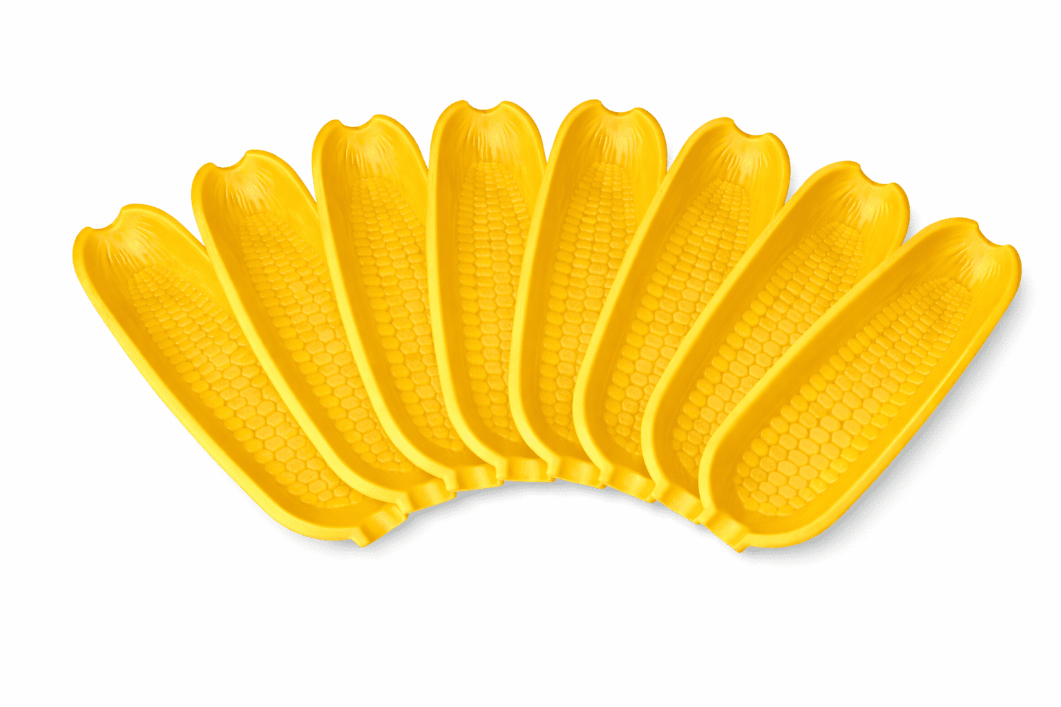Corn Tray Set of 8 Yellow Corn on the Cob Holder BBQ Reusable Plastic ...