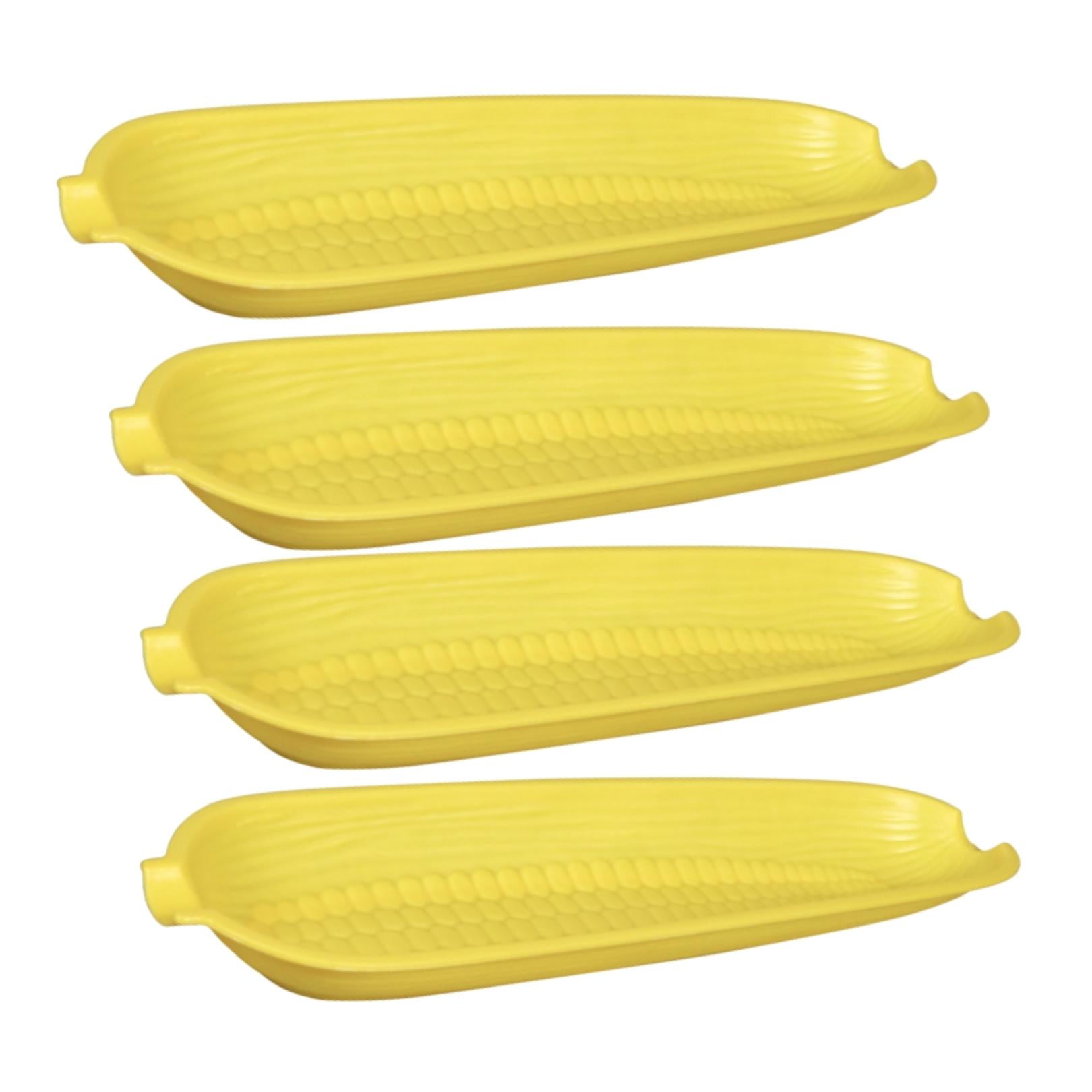 4ct Durable Plastic Corn Tray Sets with Storage Carrier for Home & Kitchen