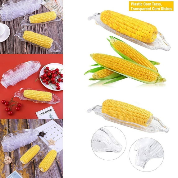 Corn Trays Transparent Corn Dishes Cob Dinnerware Cob Skewers Cob Dinnerware
