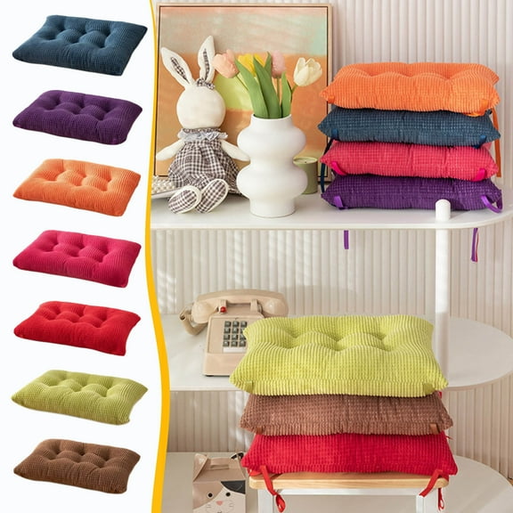 Corn Velvet Foam Seat Cushion | Rectangular Insulated Pad for Office, Home, Classroom | 100% Corn Velvet Fabric | Breathable, Supportive, Fade Resistant | 35 x 24 cm | 1 Pack