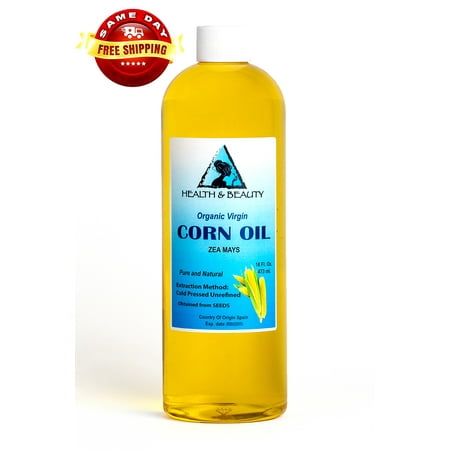 Corn / maize oil organic unrefined virgin cold pressed raw premium pure 48 oz