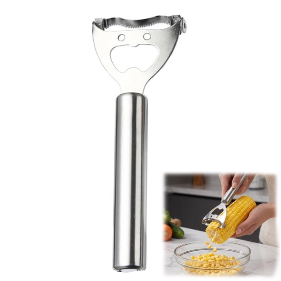 Corn on the Cob Peeler, Stainless Steel Corn Cob Stripper Tool, Corn Kernel Remover for Sweet Corn, Easy Strip Corn Cutter(1PC)