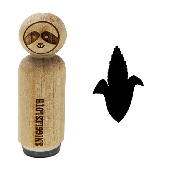Corn on the Cob Solid Rubber Stamp for Scrapbooking Crafting Stamping - Medium 1 Inch