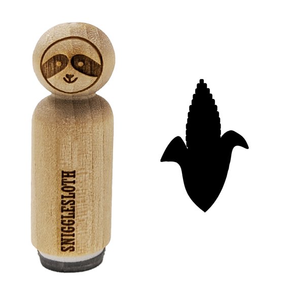 Corn on the Cob Solid Rubber Stamp for Scrapbooking Crafting Stamping - Mini 1/2 Inch