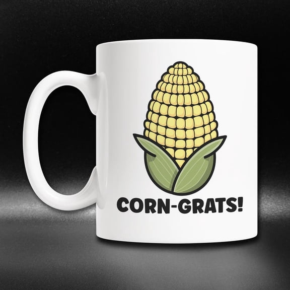 CornGra Coffee Mug Funny Corn Pun Congra Cup