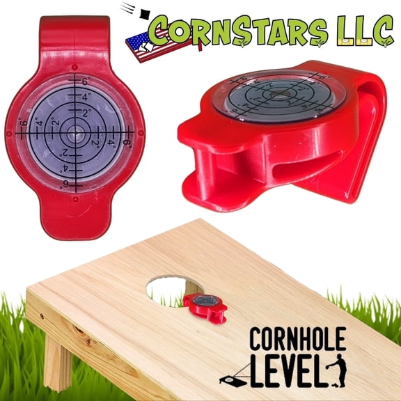 CornStars -Cornhole Level -Straight Toss Game Sets -2 Plastic Levels/Pack-Red.RR