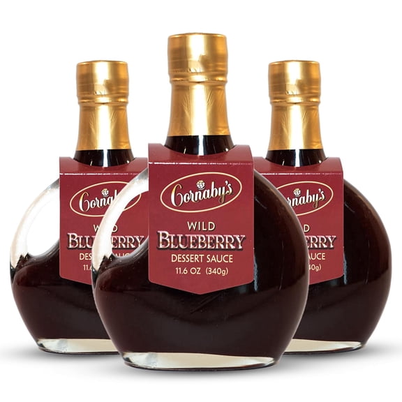Cornaby's Blueberry Dessert Sauce, 3-Pack, Non-Gmo, 11.1 Oz Ideal for Food Gift Sets, Gluten-Free