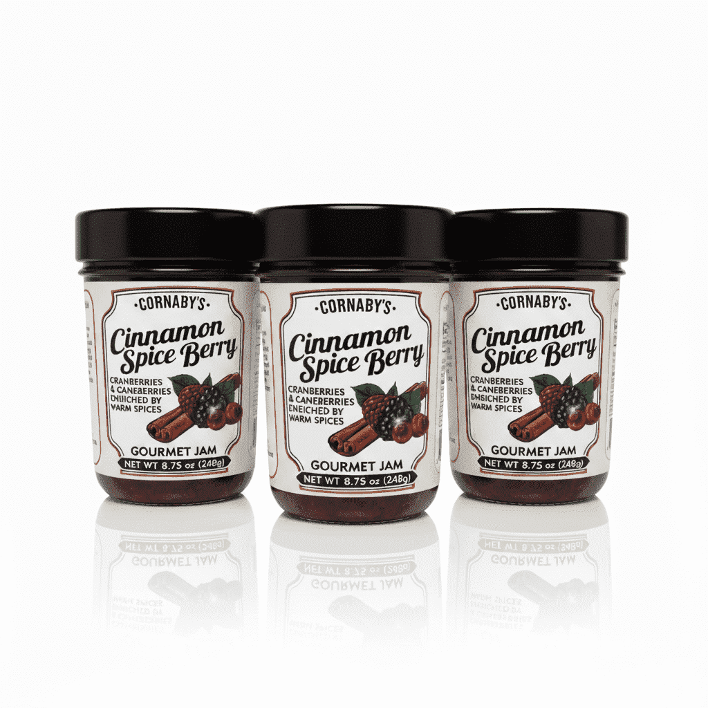 Cornaby’s Gourmet Cinnamon Spice Berry Jam, 8.75 Oz, 3 Pack – Gluten-Free, Non-Gmo, No Corn Syrup, Twice the Fruit, Half the Sugar