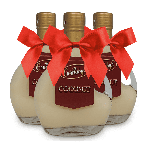 Cornaby's Coconut Cream Valentines Day Dessert Sauce Gift Set, 3 Pack, 11.1 Oz, Non Gmo for Ice Cream Cakes and Treats