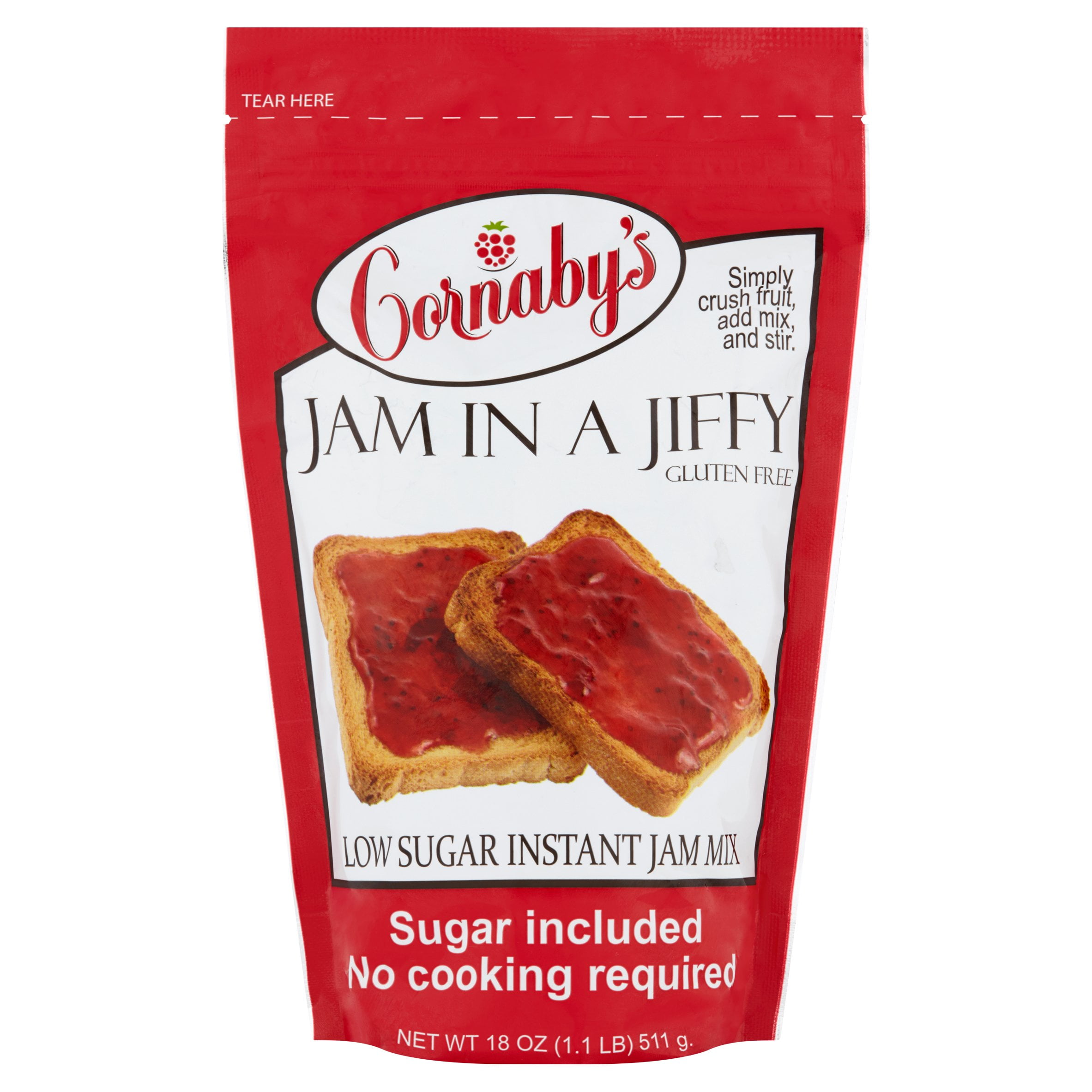 Cornaby's Jam in a Jiffy Low Sugar Instant Jam Mix, 18 oz