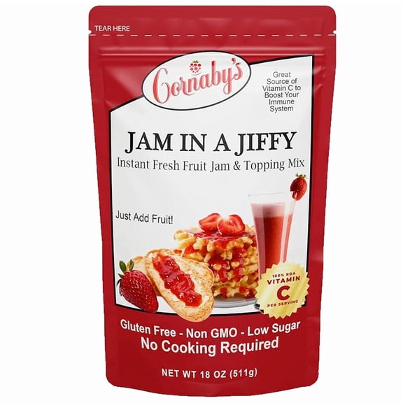 Cornaby's Jam in a Jiffy Low Sugar Instant Jam Mix, 9 LB