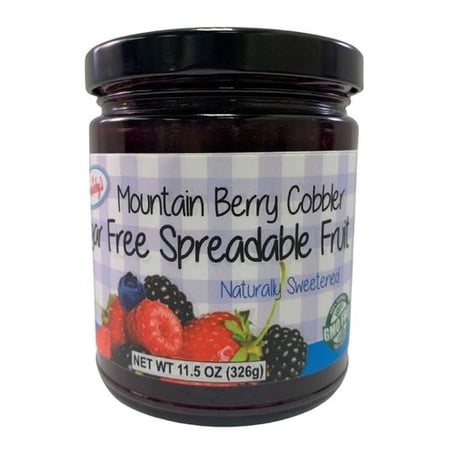 Cornaby\'s Spreadable Fruit Jam, Sugar Free, Mountain Berry Cobbler-11.5 oz