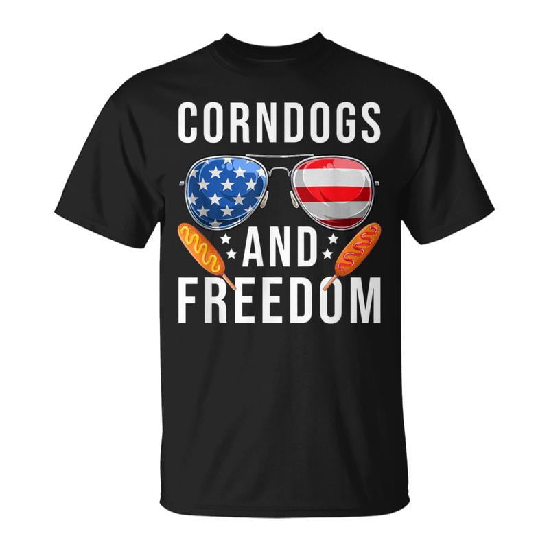 Corndogs Freedom Corn Dog American Flag Patriotic 4Th July TShirt ...