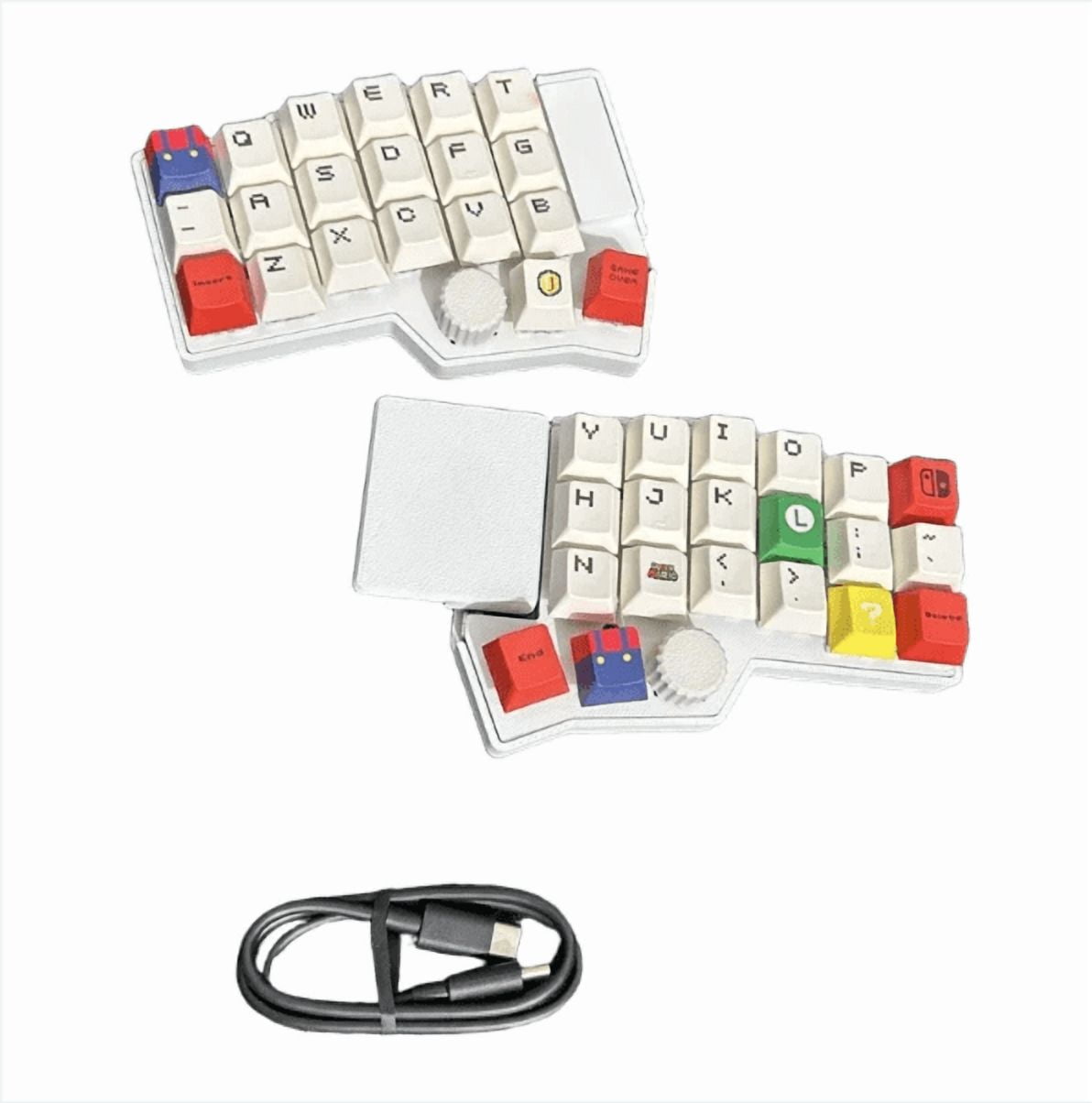 Corne V4.1 Procyon Split Keyboard Kit Square Touchpad Custom RGB VIA with Mouse Knob Hot Swappable Mechanical Keyboard Kit, Wired Single Mode MX Switch, FDM Printed Shell Split Keyboard