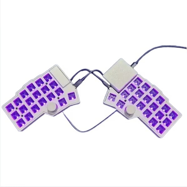 Corne V4.1 Procyon Split Keyboard Kit Square Touchpad Custom RGB VIA with Mouse Knob Hot Swappable Mechanical Keyboard Kit, Wired Single Mode MX Switch, FDM Printed Shell Split Keyboard