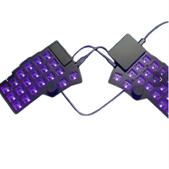 Corne V4.1 Procyon Split Keyboard Kit Square Touchpad Custom RGB VIA with Mouse Knob Hot Swappable Mechanical Keyboard Kit, Wired Single Mode MX Switch, FDM Printed Shell Split Keyboard