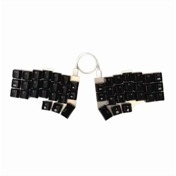 Corne V4 Customized RGB Low Profile Wired Split Mechanical Keyboard with VIAL Keymap & Red Switch