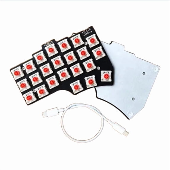 Corne V4 Low Profile Split Keyboard Customized RGB Single-mode Wired Split Mechanical Keyboard Ergonomics VIAL Keymap Red Switch