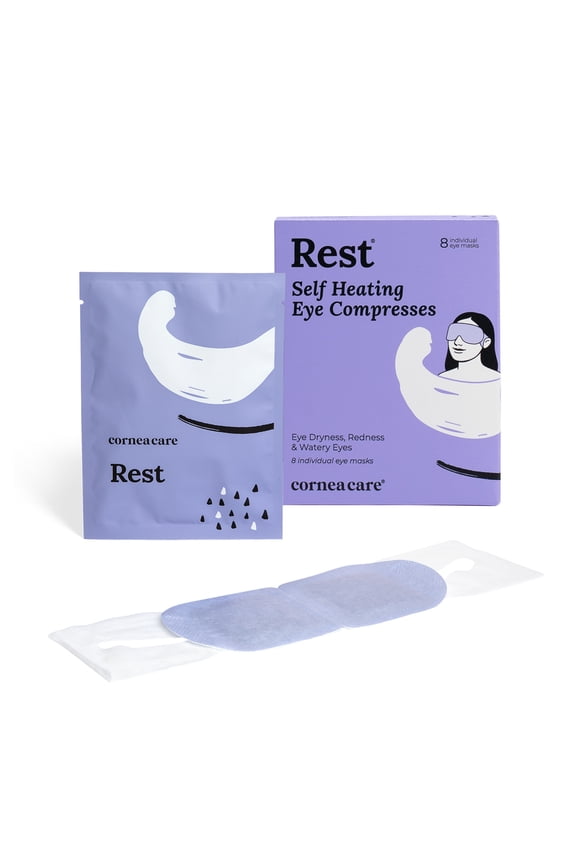 Self-Heating Warm Eye Masks, Warm Compress for Dry Eye, Stye & Irritation Relief, Screen Fatigue & Eye Strain, 8 Count