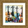 thumbnail image 1 of Cornee, Patrick 12x12 Gold Ornate Wood Framed with Double Matting Museum Art Print Titled - Variation for Violin I, 1 of 4