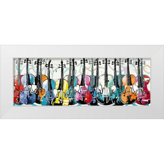 Cornee, Patrick 18x9 White Modern Wood Framed Museum Art Print Titled - Variation for Violins