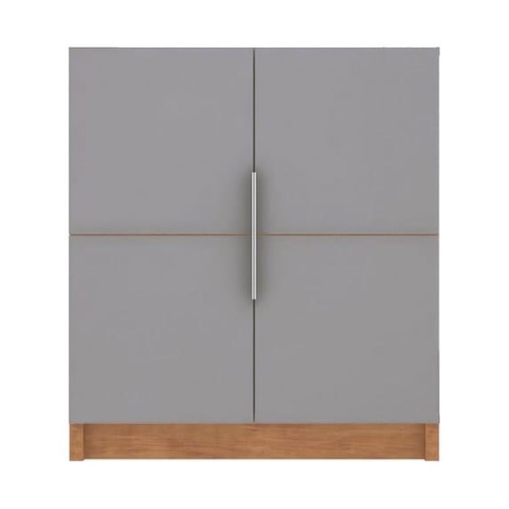 Cornelia Cabinet with 4 Shelves in Grey