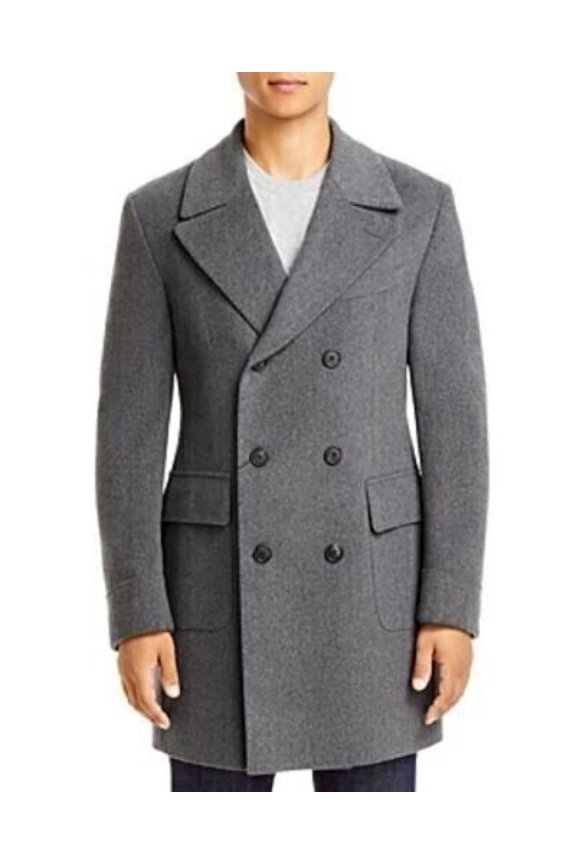 Wool Double Breasted Topcoat Over Coat - 46R us / 56 it -retail $1495