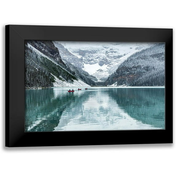 Cornelis, Ann 18x13 Black Modern Framed Museum Art Print Titled - Peaceful Lake Louise