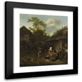 thumbnail image 1 of Cornelis Dusart 12x13 Black Modern Framed Museum Art Print Titled - Fish Scraping (1682), 1 of 5
