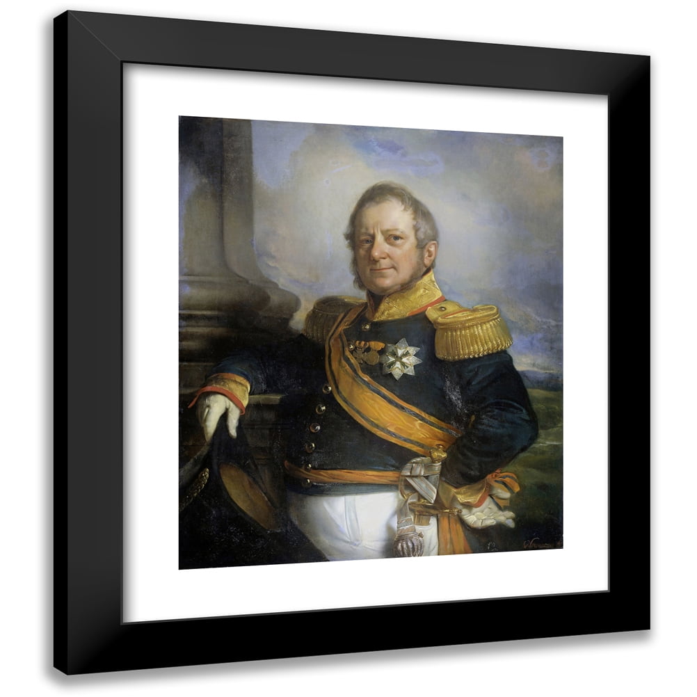 Cornelis Kruseman 12x14 Black Modern Framed Museum Art Print Titled