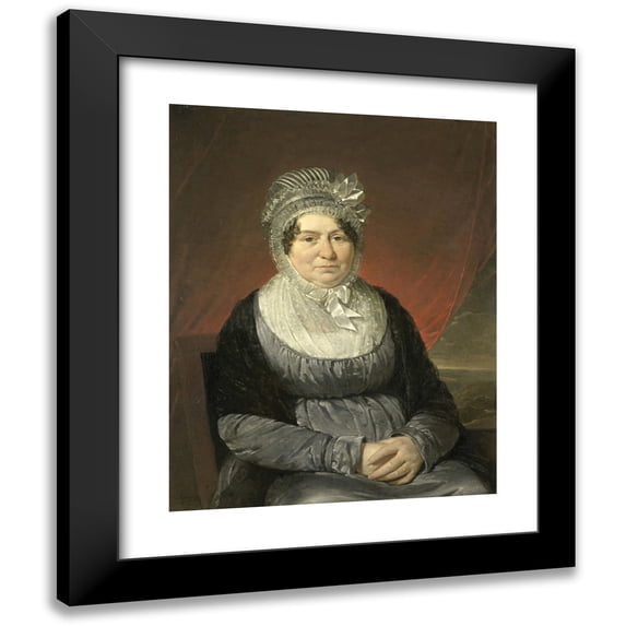 Cornelis Kruseman 15x18 Black Modern Framed Museum Art Print Titled - Mrs Brak-Haskenhoff (1818)