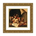 thumbnail image 1 of Cornelis Norbertus Gysbrechts 20x20 Gold Ornate Framed and Double Matted Museum Art Print Titled - A Trompe-L'Oeil Vanitas Still Life, 1 of 4