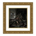 thumbnail image 1 of Cornelis Pietersz. Bega 20x22 Gold Ornate Framed and Double Matted Museum Art Print Titled - The Alchemist (1663), 1 of 4