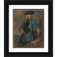 thumbnail image 1 of Cornelis Troost 12x14 Black Ornate Wood Framed Double Matted Museum Art Print Titled: Gerrit Sichterman (1688-1730). Quartermaster-General of the Cavalry, Colonel of the Oranje-Groningen Inf, 1 of 5