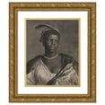 thumbnail image 1 of Cornelis Van Dalen 12x14 Gold Ornate Wood Frame and Double Matted Museum Art Print Titled - Portrait of an African Woman with Pearl Necklace (1649 - 1654), 1 of 4