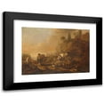 thumbnail image 1 of Cornelis de Bie 14x11 Black Modern Framed Museum Art Print Titled - Landscape with Herdsmen and Their Droves (1648), 1 of 5